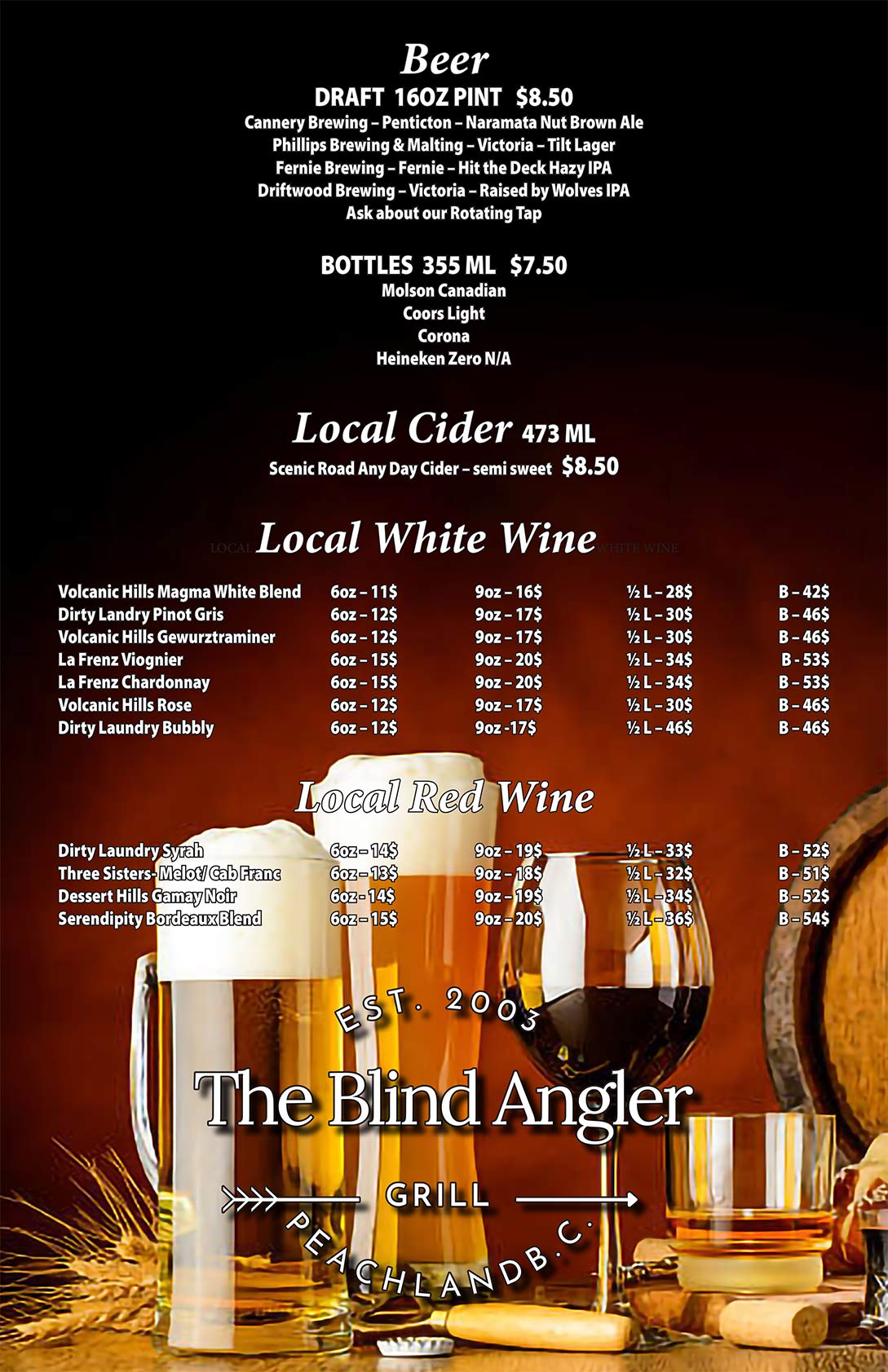 The Blind Angler is a full-service restaurant serving breakfast, lunch ...